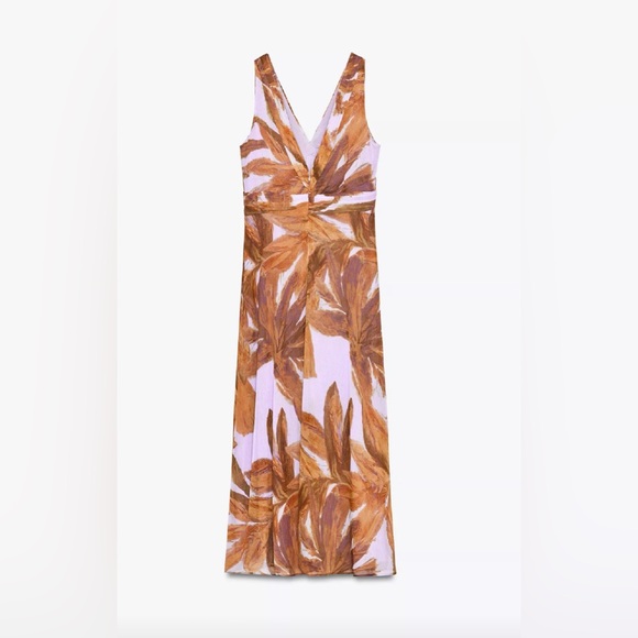 ZARA Printed Midi Dress - Picture 7 of 10